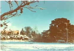 house in snow